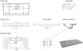Раковина Aquanet Side 110, белая, 347434
