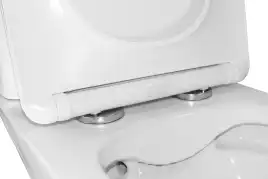 Унитаз-компакт Azario Kashmir AZ-9143S напольный, безободковый, в комплекте с бачком и сиденьем микролифт, Белый глянцевый