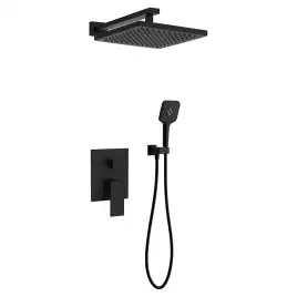 Встраиваемая душевая система AVS CUBE 811-221-MB, черный матовый