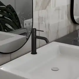 Смеситель для раковины Vincea City VBF-2C1MB однорычажный, черный матовый