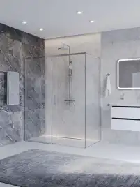 Душевой уголок CEZARES PLANE-AH-1-150/90-C-CR прозрачное стекло, профиль Хром