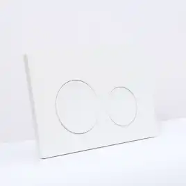 Клавиша смыва AVS 809-0012-GW круглые кнопки, белая глянцевая