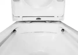 Унитаз напольный Azario Alba AZ-8323 безободковый, с бачком и сидением микролифт, Белый глянцевый