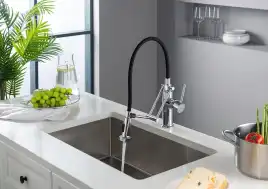 Смеситель для кухни Aquatek Европа AQ1388CR с выдвижной лейкой, Хром