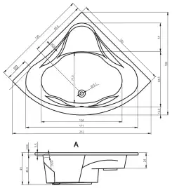 Акриловая ванна RIHO NEO 150х150 B077001005