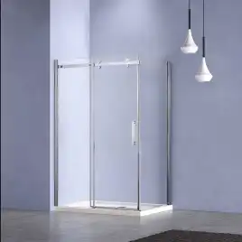 Душевой уголок Vincea Como-N 140х80 VSR-4CN8014CL, дверь раздвижная, профиль хром, стекло прозрачное