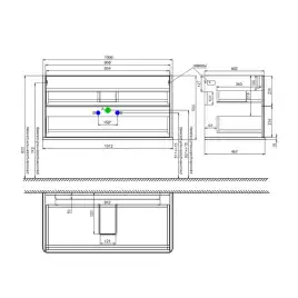Тумба с раковиной IDDIS Oxford Neo 100, подвесная, Белая, OXN10W0i95K