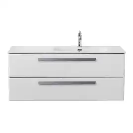 Тумба под раковину Cezares ECO-CER-N 120 см, ECO-CER-N-1200-2C-SO-BL-R (без ручек), Bianco Lucido