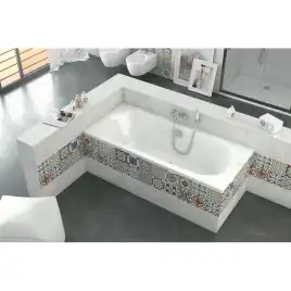 Акриловая ванна Excellent Oceana Slim 170х75 WAEX.OCE17WHS с тонким бортом, встраиваемая, Белая