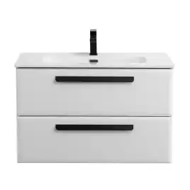 Тумба под раковину Cezares ECO-CER-N 80 см, ECO-CER-N-800-2C-SO-BO (без ручек), Bianco Opaco