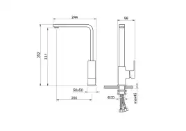 Смеситель для кухни Aquatek Либра AQ1680CR, Хром