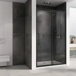 Душевая дверь Abber Schwarzer Diamant 160 см, AG30160BH, профиль Черный, стекло Прозрачное