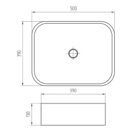 Раковина AVS Розали 50x39 голубая матовая с донным клапаном