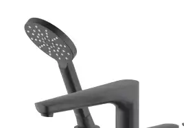 Смеситель на борт ванны Aquatek Бетта AQ1148MB, однорычажный, с внутренней частью, Черный матовый