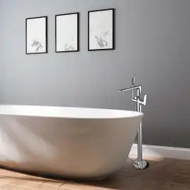 Напольный смеситель для ванны Aquatek Ника AQ1845CR, Хром