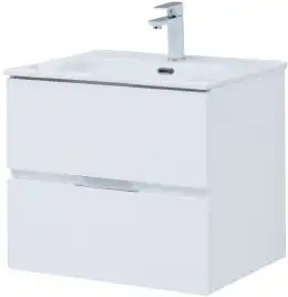 Тумба под раковину Aquanet Алвита New 60 2 ящика, белый матовый 277510