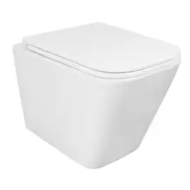 Подвесной унитаз Azario Pro PRO-002 безободковый, с сиденьем микролифт, Белый глянцевый