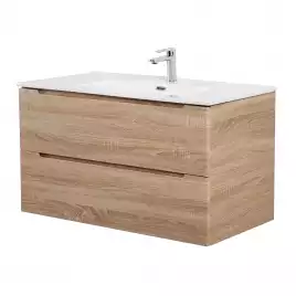 Тумба под раковину BelBagno ETNA-800-2C-SO-WO-P подвесная Rovere Bianco