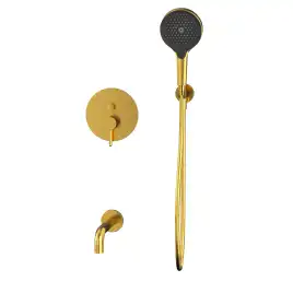 Душевая система для ванны WHITECROSS Y brushed gold YSET06TOPGLB, скрытого монтажа, Золото брашированное