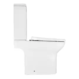 Унитаз напольный Azario Alba AZ-8323 безободковый, с бачком и сидением микролифт, Белый глянцевый