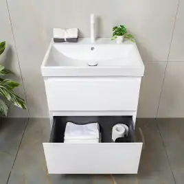 Тумба с раковиной AVS Гармония 60 белая, N821-07-600WG-02-610WG