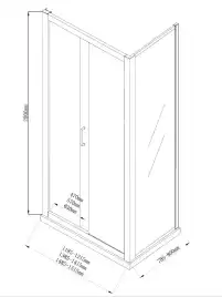 Душевой уголок Aquanet Alfa NAA1131 150x80, прозрачное стекло