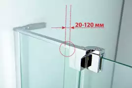 Душевой уголок CEZARES SLIDER-AH-1-90-90/100-C-Cr профиль Хром стекло Прозрачное