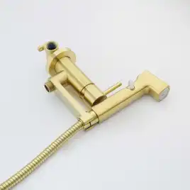 Смеситель с гигиеническим душем Aquatek Ника AQ1819BG, Золото матовое