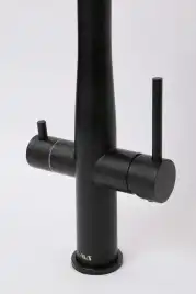 Смеситель для кухни AVS PureRiver 811-160-MB, Г-образный излив, черный матовый