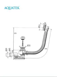 Слив-перелив для ванны Aquatek ST-0000134 Черный матовый