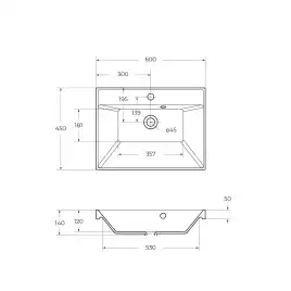 Тумба под раковину BelBagno MARINO-H60-600-2C-SO-BL-P подвесная Bianco Lucido