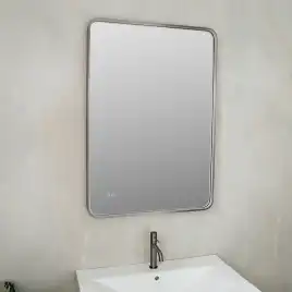 Зеркало с подсветкой AVS VI 70x100 см, антипар, оружейная сталь