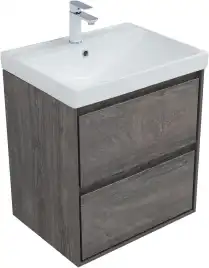 Тумба под раковину Aquanet Милан 60 дуб рошелье, подвесная, 336372