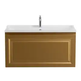 Тумба под раковину Cezares GIUBILEO 100 см, GIUBILEO-N-100-1C-SO-BORO-P подвесная, Брашированное золото