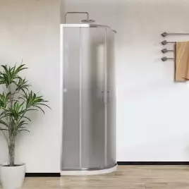Душевой уголок Vincea City 90х90 VSQ-5CT900MT, профиль хром, стекло Рифленное