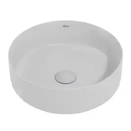 Раковина накладная ABBER BEQUEM 36х36х12 AC2108MLG, круглая, светло-серая матовая