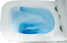 Подвесной унитаз Azario Teramo AZ-0052-UQ3 безободковый, смыв Торнадо, в комплекте с сидением микролифт, Белый глянцевый