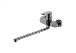 Смеситель для ванны Aquatek Ника AQ1842BGM с длинным изливом, Оружейная сталь