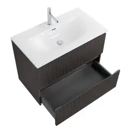 Тумба под раковину BelBagno UNO-800-2C-SO-GSO подвесная, Темно-Серый Матовый