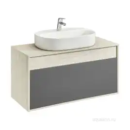 Тумба под раковину Aquaton Лофт Урбан 100 1A247701LQX60 подвесная цвет, серый графит / дуб орегон