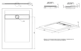 Душевой поддон Allen Brau Infinity 120x90 8.21003-21 из искусственного камня белый камень