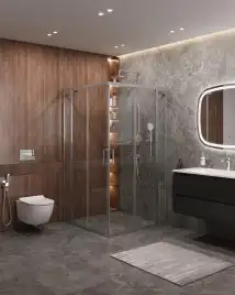 Душевой уголок CEZARES MOLVENO-A-22-80+30-C-Cr-IV стекло Прозрачное, профиль Хром