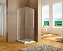 Душевой уголок Aquanet Cinetic 90х90,прозрачное стекло (AE12-N-90H190U-CT + AE12-F-90H190U-CT)