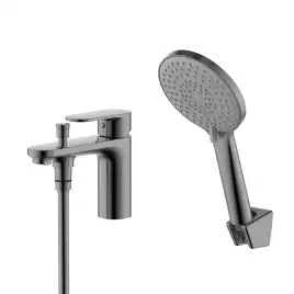 Смеситель на борт ванны Aquatek Ника AQ1844BGM, Оружейная сталь