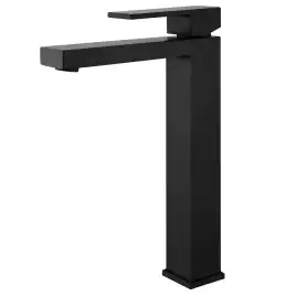 Смеситель для накладной раковины Abber Daheim AF8211B, однорычажный, высокий, Черный матовый