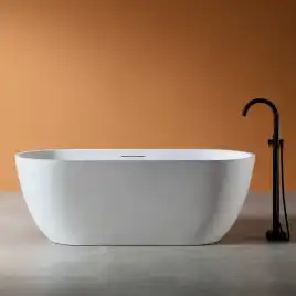 Ванна  Abber Frankfurt 170х75 AM9941 из искусственного камня, Белая матовая