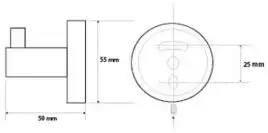 Крючок 5,5 см BEMETA DARK 104106020 Черный матовый 104106020