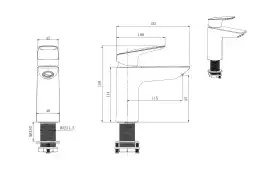 Смеситель для раковины Aquatek Вега AQ1010BGM, Оружейная сталь