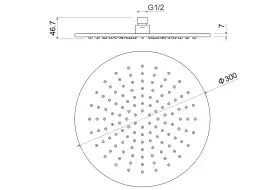 Верхний душ Aquatek  AQ2079CR, Хром