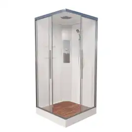 Душевая кабина AvaCan K2010 100x100 см, низкий поддон, с крышей